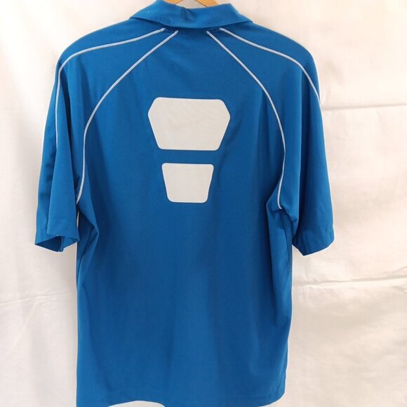 Medium Men’s Nike Golf Fit Dry Polyester Blue Golf Polo Swoosh Logo Very Good - Picture 4 of 11